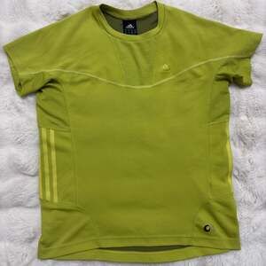 Adidas Cocona Climalite Neon Green Mesh Running Athletic Training Shirt Men's La